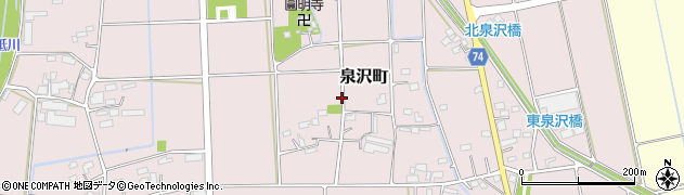 群馬県前橋市泉沢町周辺の地図