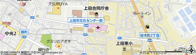 上田市役所　中央公民館周辺の地図