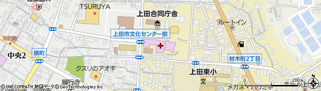 上田市役所　文化センター周辺の地図