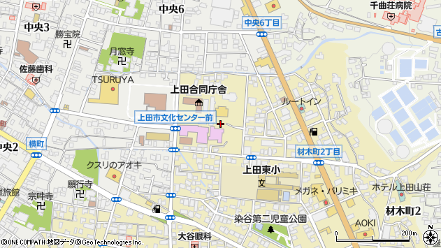 〒386-0014 長野県上田市材木町の地図