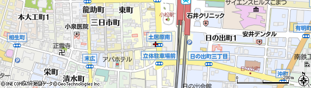 石川県小松市土居原町206周辺の地図