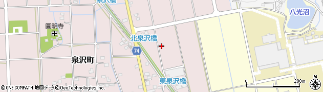 北泉沢橋周辺の地図