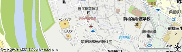 前橋岩神郵便局 ＡＴＭ周辺の地図
