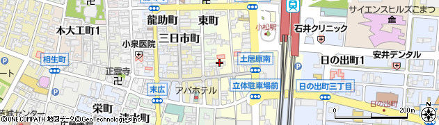 石川県小松市土居原町256周辺の地図