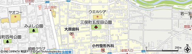 三俣町五反田公園周辺の地図