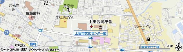 文化会館合庁前周辺の地図