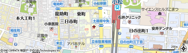 石川県小松市土居原町268周辺の地図
