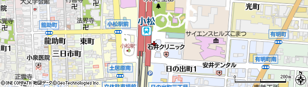小松駅東口周辺の地図