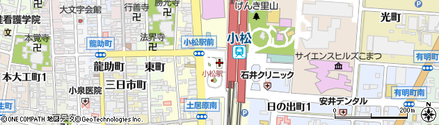 名鉄協商小松駅西口広場駐車場周辺の地図