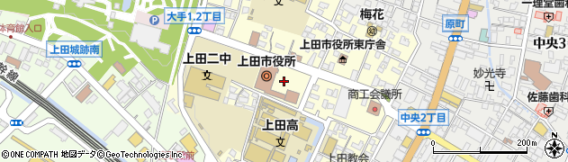 長野県上田市大手周辺の地図