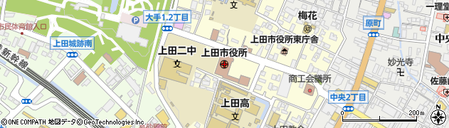 上田市役所周辺の地図