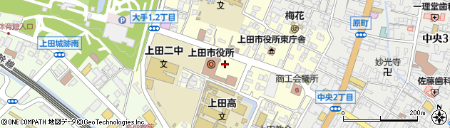 上田市役所　都市建設部管理課庶務係周辺の地図