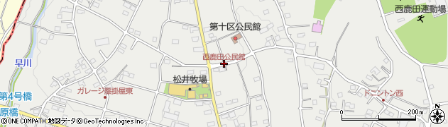 西鹿田公民館周辺の地図