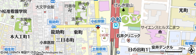 小松駅前周辺の地図