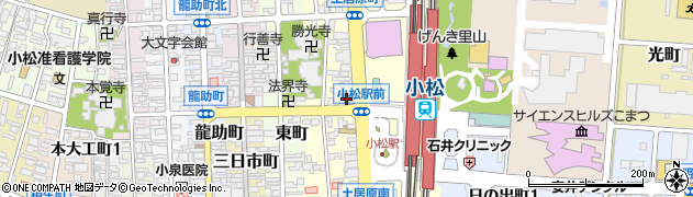 小松駅前郵便局周辺の地図