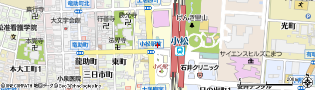 石川県小松市土居原町周辺の地図