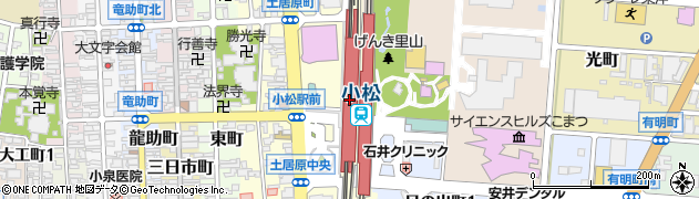 セブンイレブンハートインＪＲ小松駅店周辺の地図