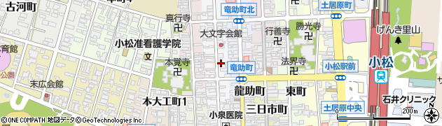石川県小松市大文字町周辺の地図