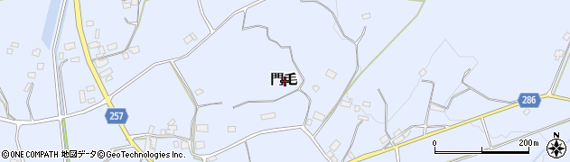 茨城県桜川市門毛周辺の地図