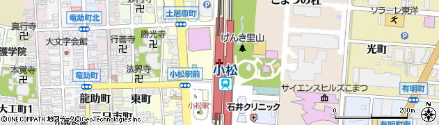 石川県小松市周辺の地図