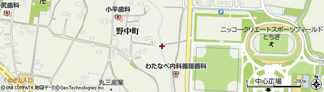 栃木県栃木市野中町632周辺の地図