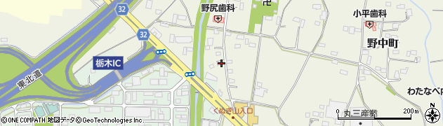 栃木県栃木市野中町1008周辺の地図