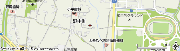 栃木県栃木市野中町862周辺の地図