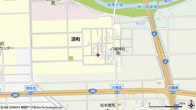 〒923-0812 石川県小松市漆町の地図