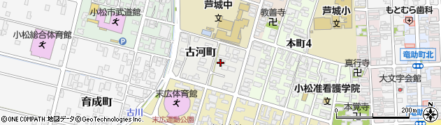 石川県小松市古河町周辺の地図
