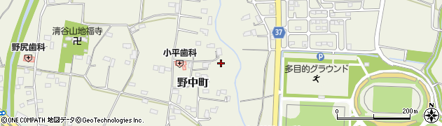 栃木県栃木市野中町860周辺の地図