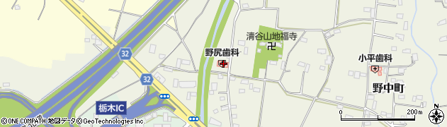 栃木県栃木市野中町1023周辺の地図