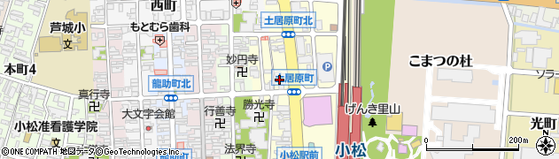 石川県小松市土居原町163-1周辺の地図
