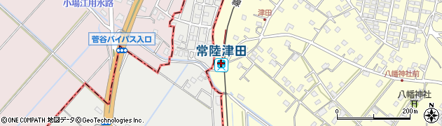 常陸津田駅周辺の地図