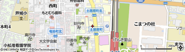 石川県小松市土居原町154周辺の地図