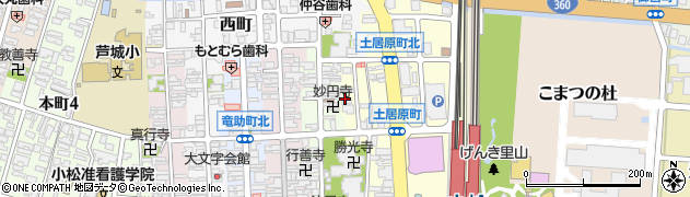 石川県小松市土居原町398周辺の地図