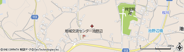 茨城県笠間市池野辺周辺の地図