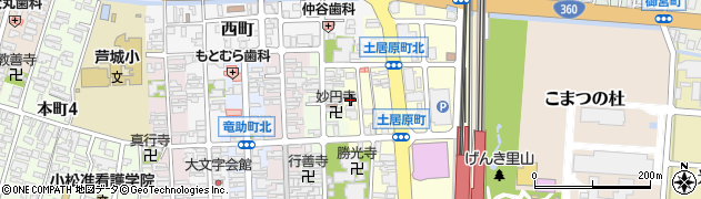 石川県小松市土居原町399周辺の地図