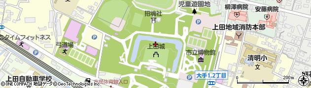 上田城跡公園周辺の地図