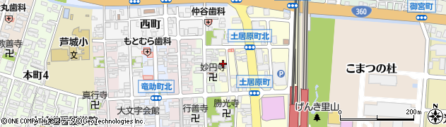 石川県小松市土居原町402周辺の地図