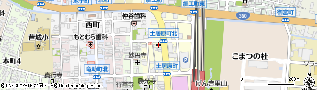 石川県小松市土居原町142周辺の地図
