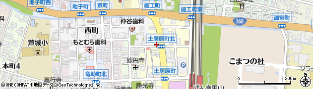 石川県小松市土居原町136周辺の地図