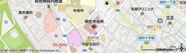 ヤマザキＹショップぶりっと桐生市役所店周辺の地図