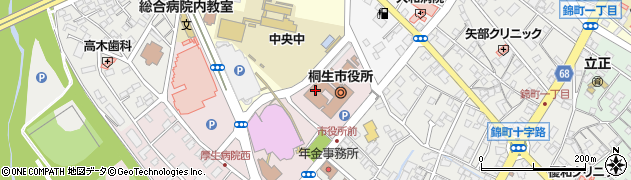 Ｙショップ　ぶりっと桐生市役所店周辺の地図