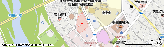 群馬銀行桐生厚生総合病院 ＡＴＭ周辺の地図