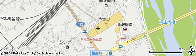 東和銀行ヤオコー桐生相生店 ＡＴＭ周辺の地図