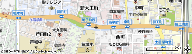 石川県小松市地子町周辺の地図