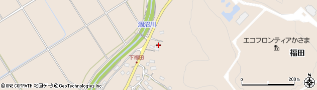 茨城県笠間市福田周辺の地図