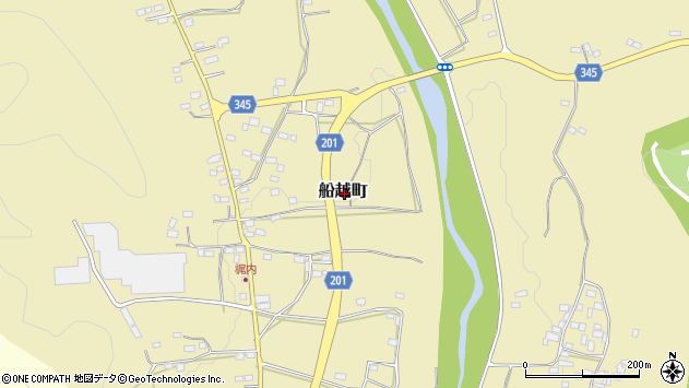 〒327-0305 栃木県佐野市船越町の地図