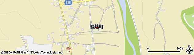 栃木県佐野市船越町周辺の地図