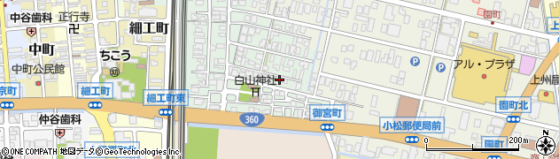 石川県小松市御宮町周辺の地図